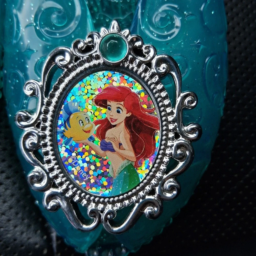 Disney Little Mermaid Princess Ariel Costume Dress Up Shoes Halloween Pumps - Picture 6 of 6